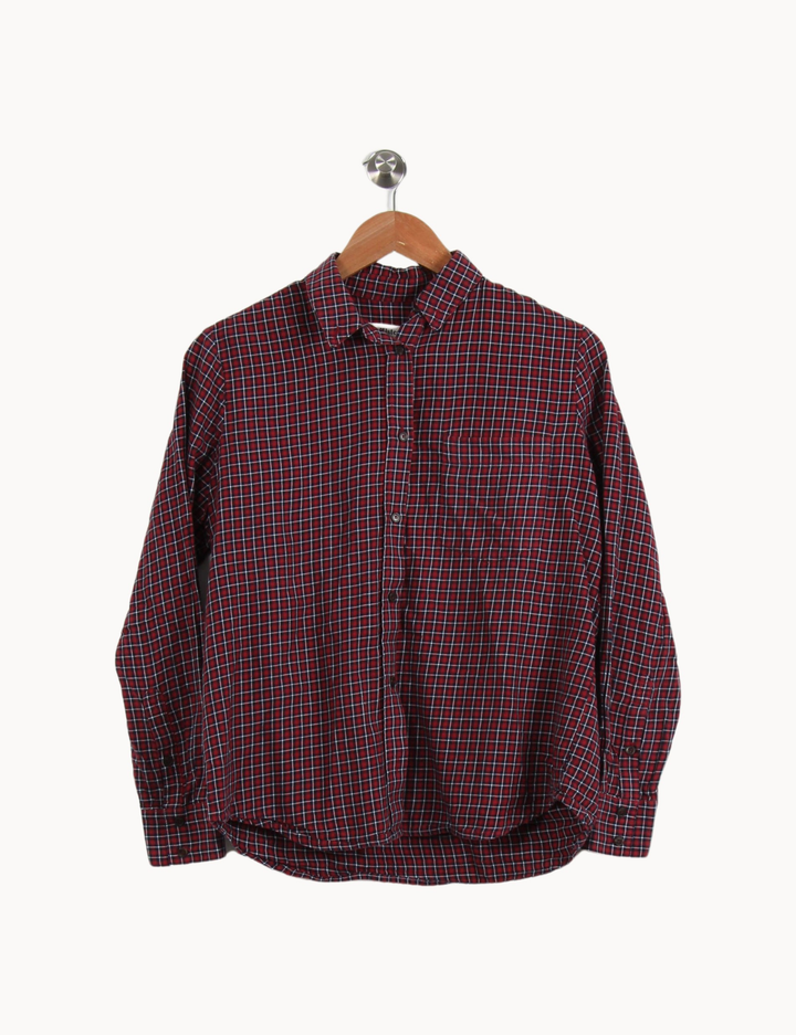 Chemise à Carreaux Rouge et Bleu - Taille M/38 de la marque Mister K | PARAD63372 - Vendu par Paradigme - Image 2