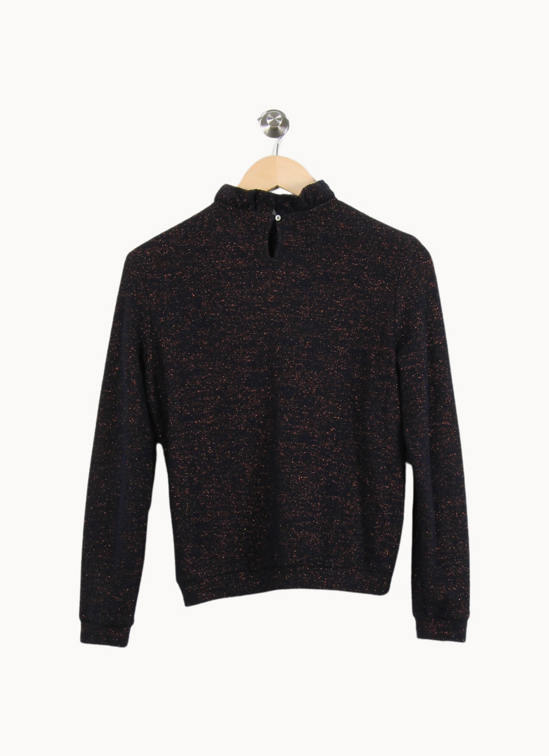 Pull Noir et Or - Taille S/36 de la marque Des petits hauts | PARAD69509 - Vendu par Paradigme - Image 4