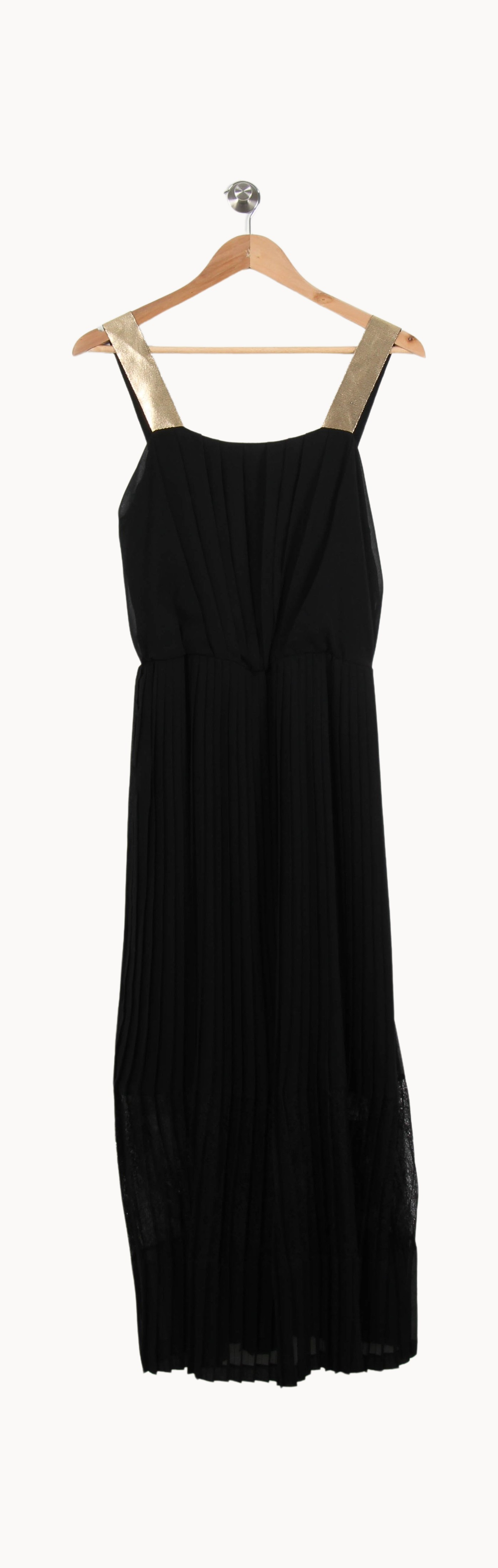 Robe Longue Noire et Dorée - Taille S/36 de la marque Sandro | PARAD51296 - Vendu par Paradigme - Image 2