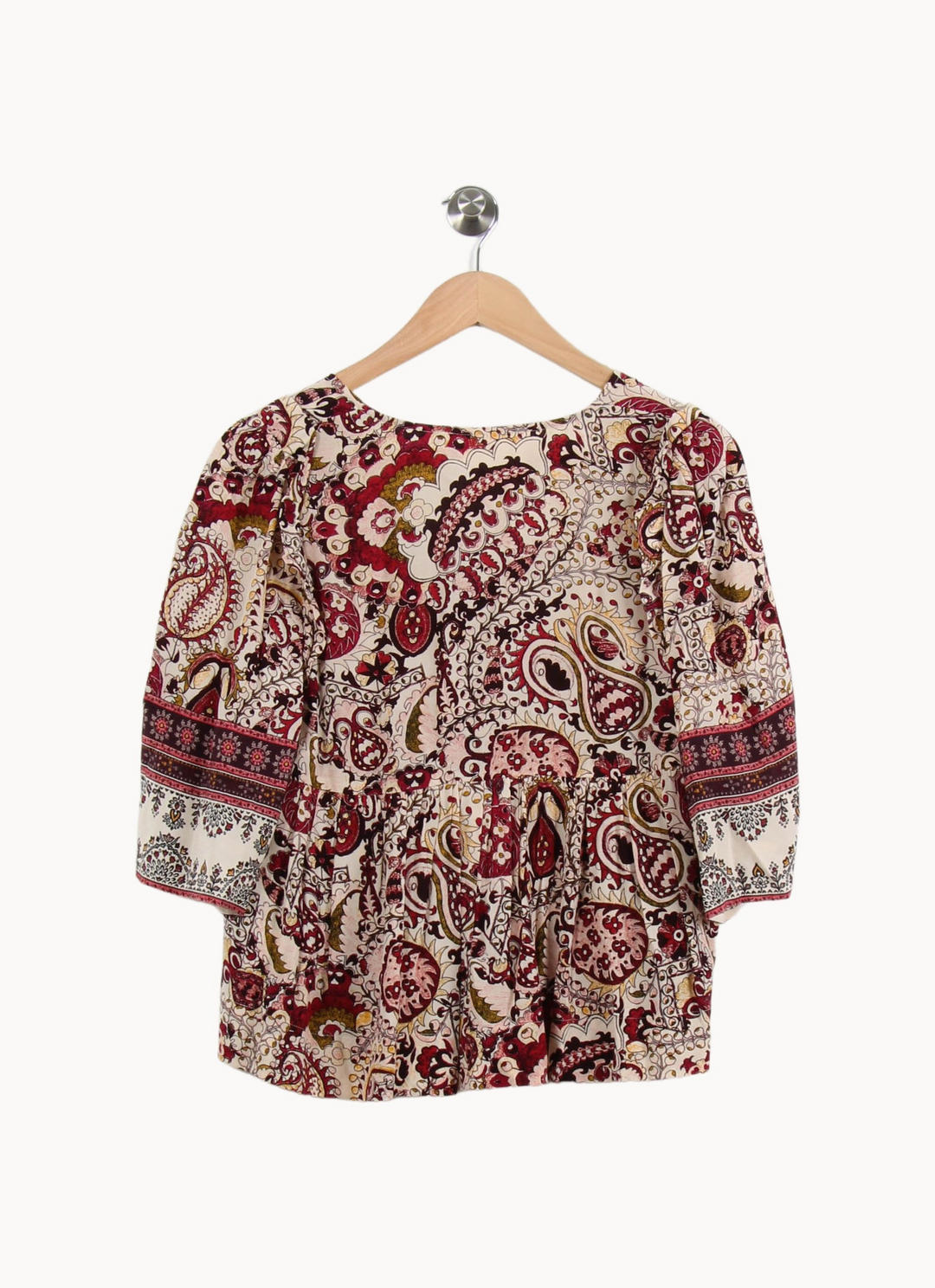 Blouse Bordeaux et Écru - Taille XS/34 de la marque ba&sh | PARAD52155 - Vendu par Paradigme - Image 4