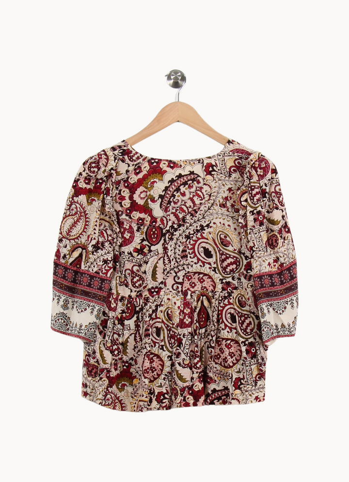 Blouse Bordeaux et Écru - Taille XS/34 de la marque ba&sh | PARAD52155 - Vendu par Paradigme - Image 4