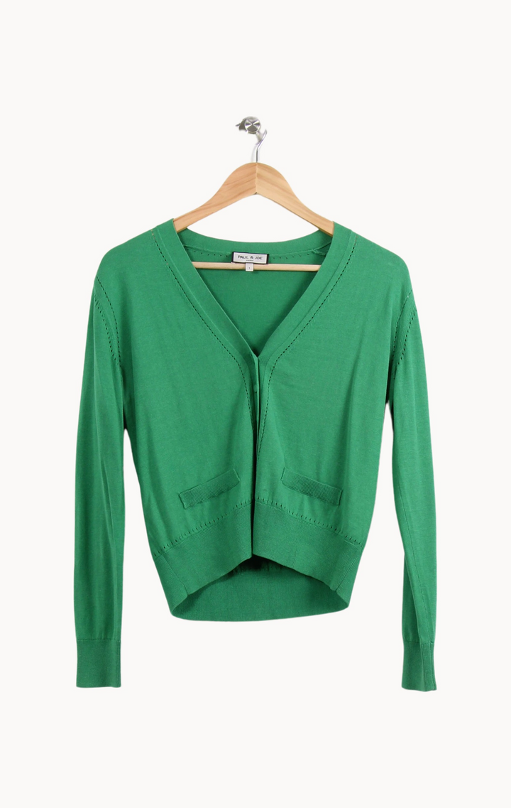 Cardigan Vert - Taille S/36 de la marque Paul & Joe | PARAD16294 - Vendu par Paradigme - Image 2