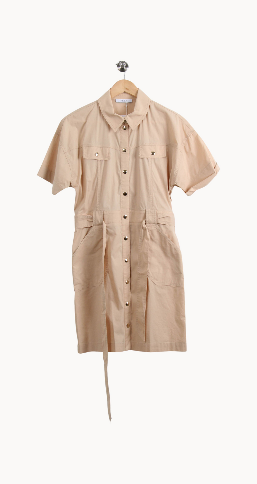 Robe Chemise Beige - Taille M/38 de la marque ZAPA | PARAD64933 - Vendu par Paradigme - Image 2