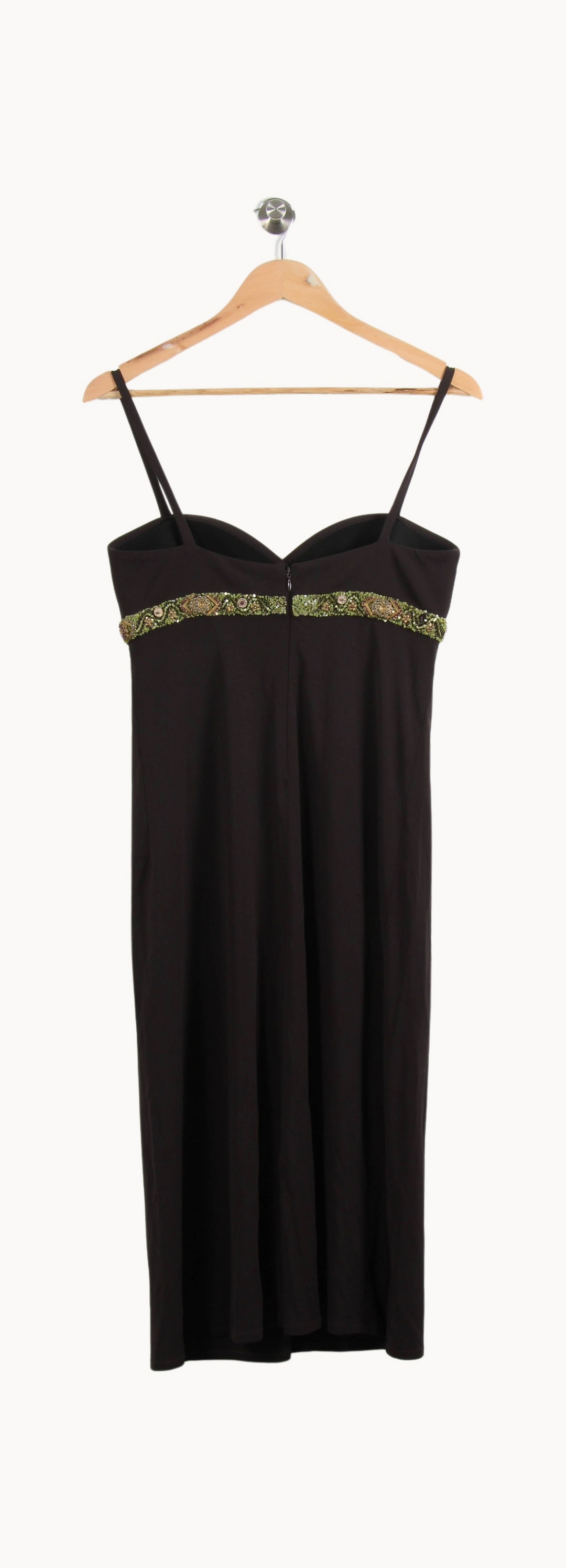 Robe Longue Marron - Taille XL/42 de la marque Max Mara | PARAD65228 - Vendu par Paradigme - Image 4
