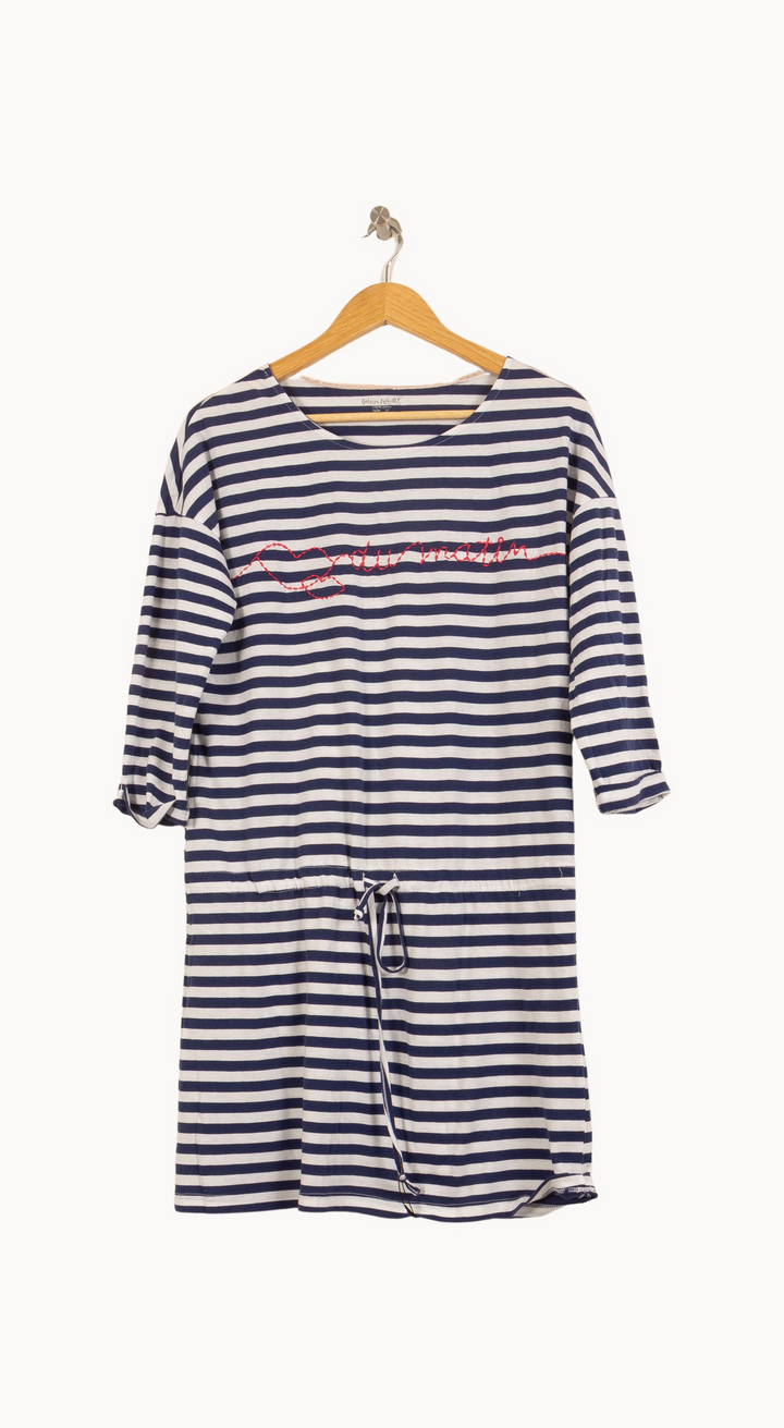 Robe Rayée Bleu et Blanche - Taille M/38 de la marque Galeries Lafayette | PARAD44963 - Vendu par Paradigme - Image 2