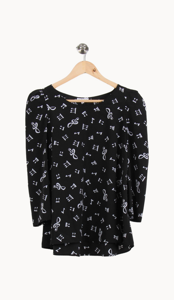 Blouse Noire et Blanche - Taille S/36 de la marque Claudie Pierlot | PARAD53497 - Vendu par Paradigme - Image 2