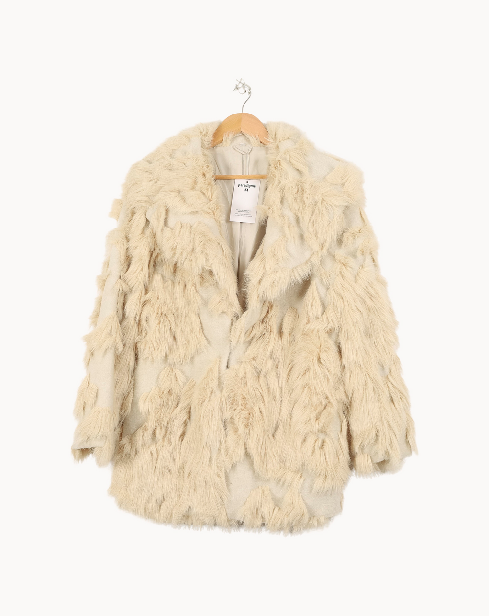 Manteau Fourrure Beige - Taille M/38 de la marque Bérénice | PARAD67572 - Vendu par Paradigme - Image 2
