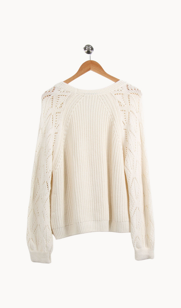 Cardigan Beige - Taille L/40 de la marque La Fée Maraboutée | PARAD65371 - Vendu par Paradigme - Image 4