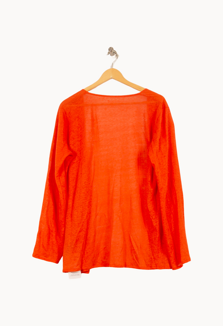 Cardigan Orange - Taille XL/42 de la marque Majestic Filatures | PARAD44964 - Vendu par Paradigme - Image 4