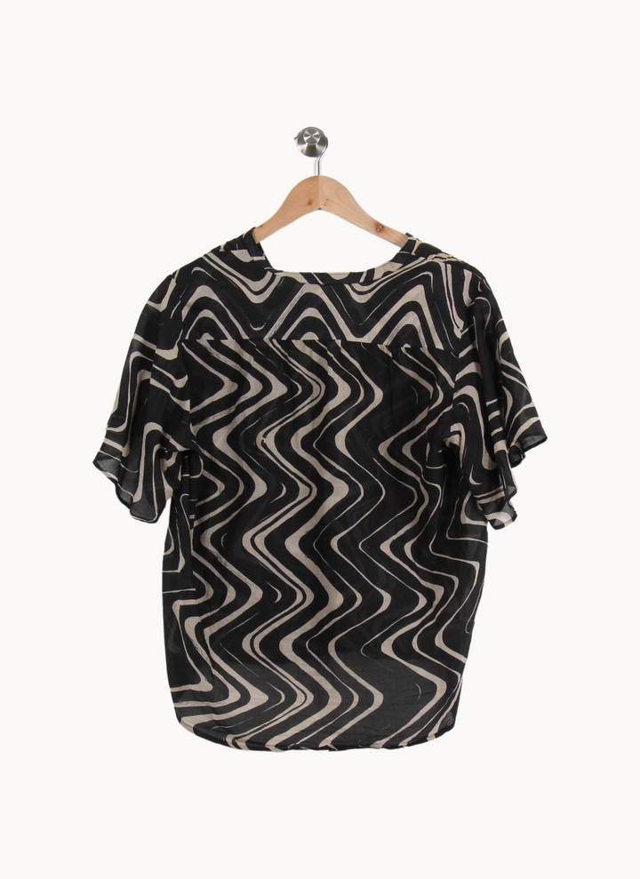 Blouse Noire et Beige - Taille S/36 de la marque Diega | PARAD67237 - Vendu par Paradigme - Image 4