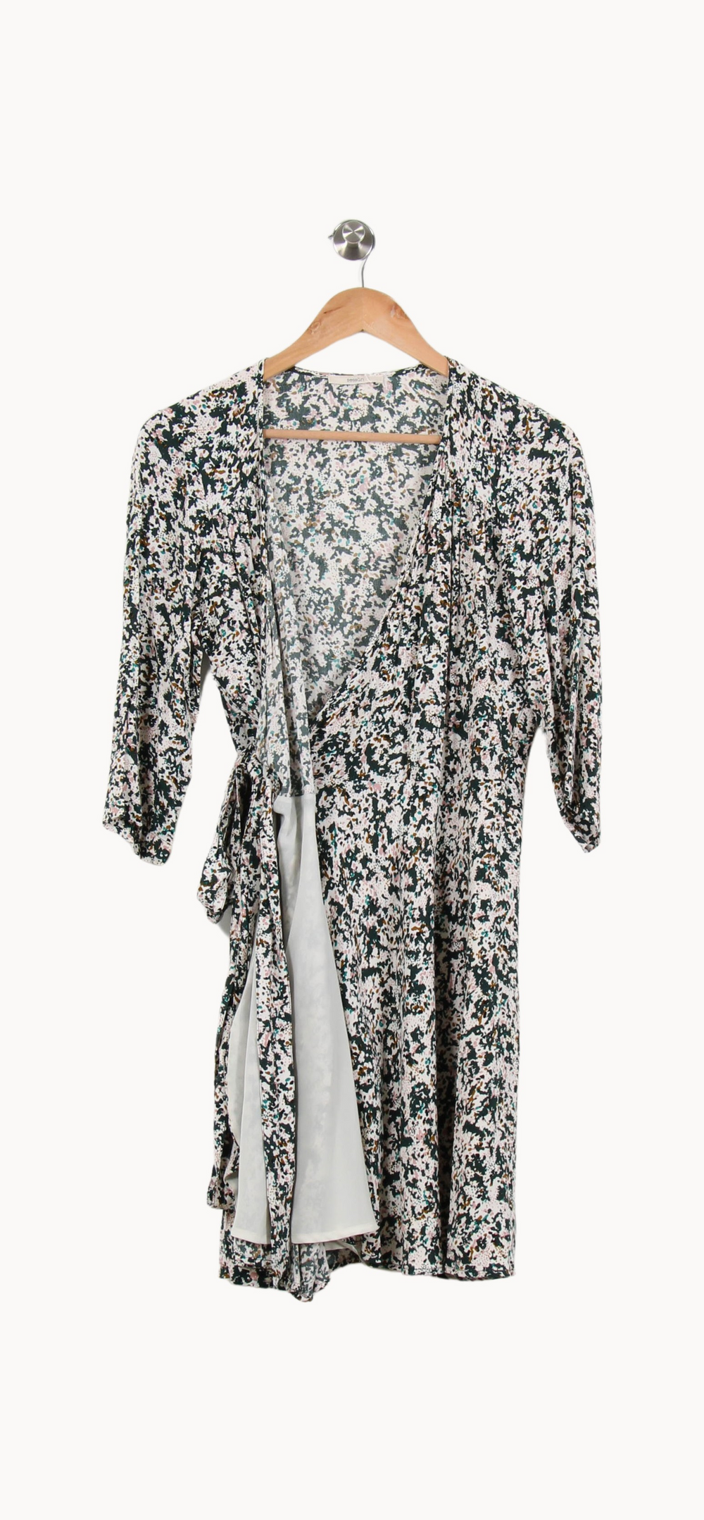 Robe portefeuille blanche et noire - Taille S/36 de la marque Sessùn | PARAD67031 - Vendu par Paradigme - Image 2