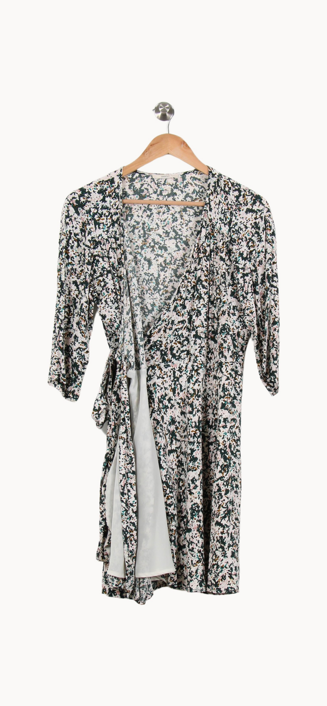Robe portefeuille blanche et noire - Taille S/36 de la marque Sessùn | PARAD67031 - Vendu par Paradigme - Image 2