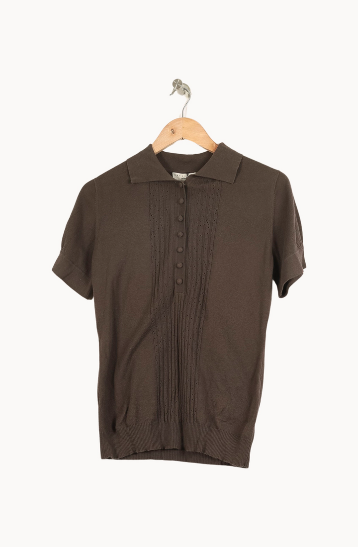 Polo Marron - Taille L/40 de la marque Essentiel Antwerp | PARAD35559 - Vendu par Paradigme - Image 2