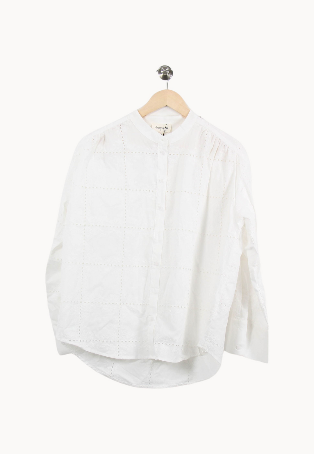 Chemise blanche brodée - Taille L/40 de la marque Grace & Mila | PARAD42265 - Vendu par Paradigme - Image 2
