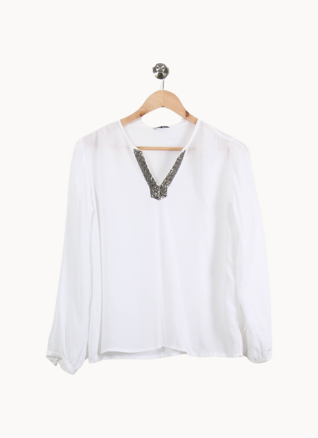 Blouse blanche - Taille S/36 de la marque IKKS | PARAD48488 - Vendu par Paradigme - Image 4