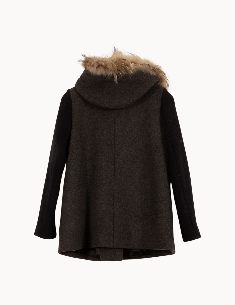 Duffle-coat Gris et Noir - Taille S/36 de la marque Sandro | PARAD63090 - Vendu par Paradigme - Image 4