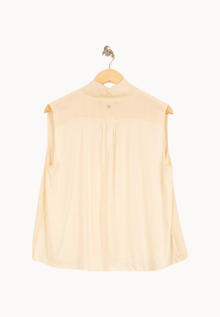 Blouse Sans Manches Beige - Taille L/40 de la marque Weekend Max Mara | PARAD64126 - Vendu par Paradigme - Image 4