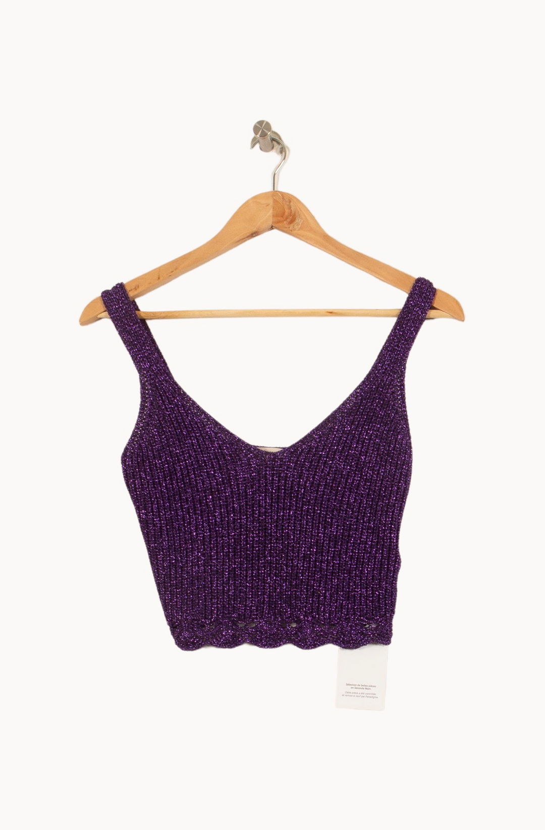 Crop Top Violet - Taille XS/34 de la marque Sézane | PARAD65036 - Vendu par Paradigme - Image 2