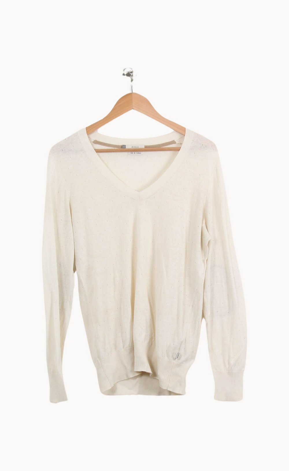Pull Beige - Taille L/40 de la marque Aigle | PARAD51359 - Vendu par Paradigme - Image 2