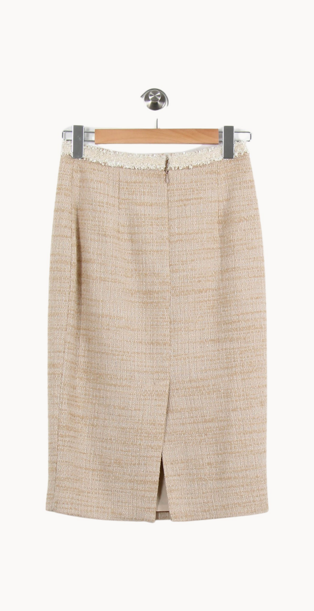 Jupe Droite Beige - Taille S/36 de la marque Ines de la Fressange Paris | PARAD69026 - Vendu par Paradigme - Image 4