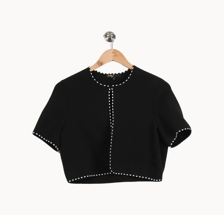 Boléro Noir et Blanc - Taille M/38 de la marque Maje | PARAD67090 - Vendu par Paradigme - Image 2