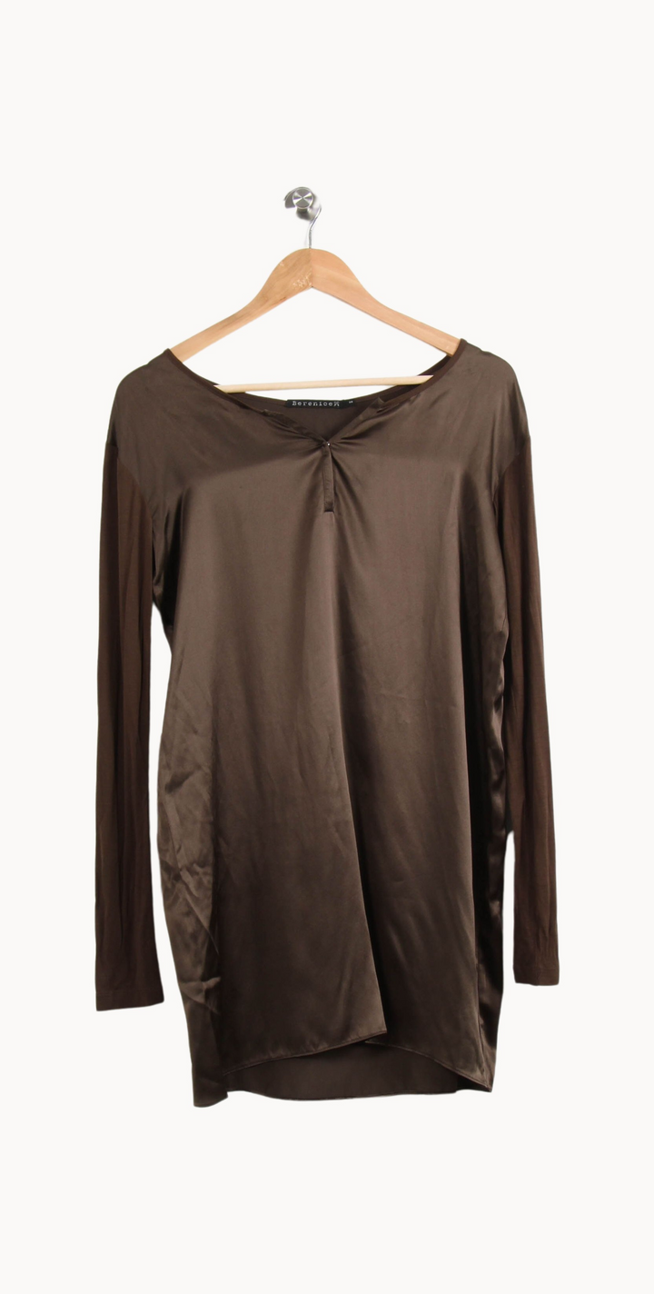 Robe Courte Marron - Taille S/36 de la marque Bérénice | PARAD61155 - Vendu par Paradigme - Image 2