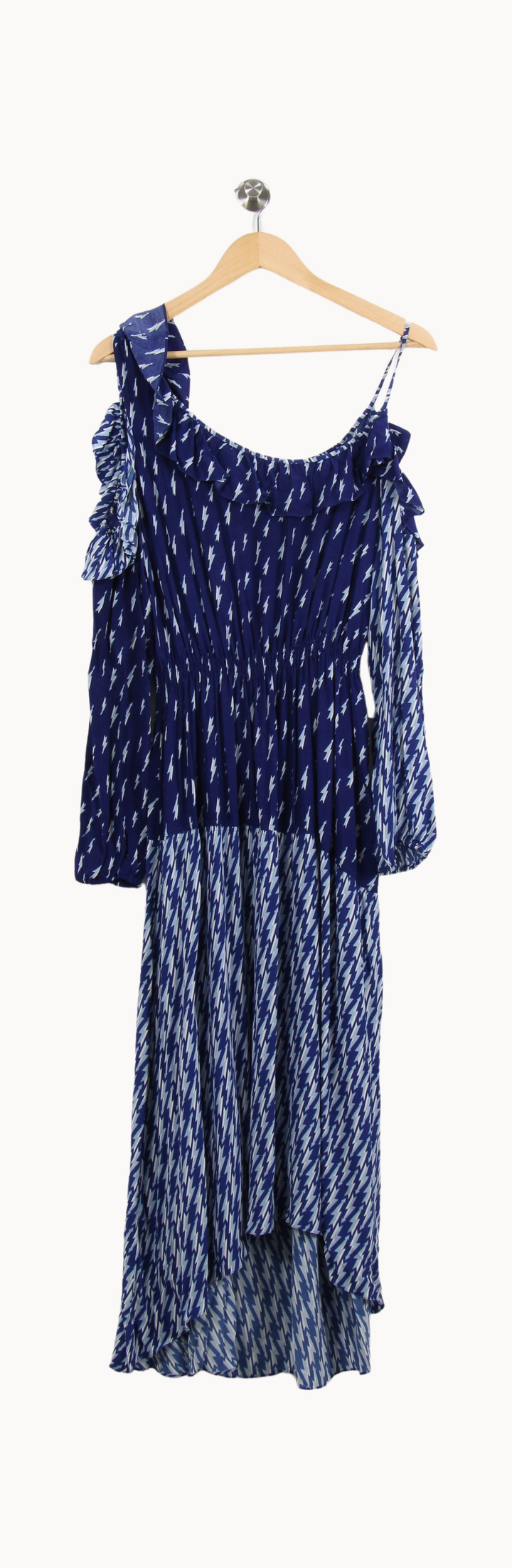 Robe Longue Bleue et Blanche - Taille L/40 de la marque Sandro | PARAD55221 - Vendu par Paradigme - Image 2