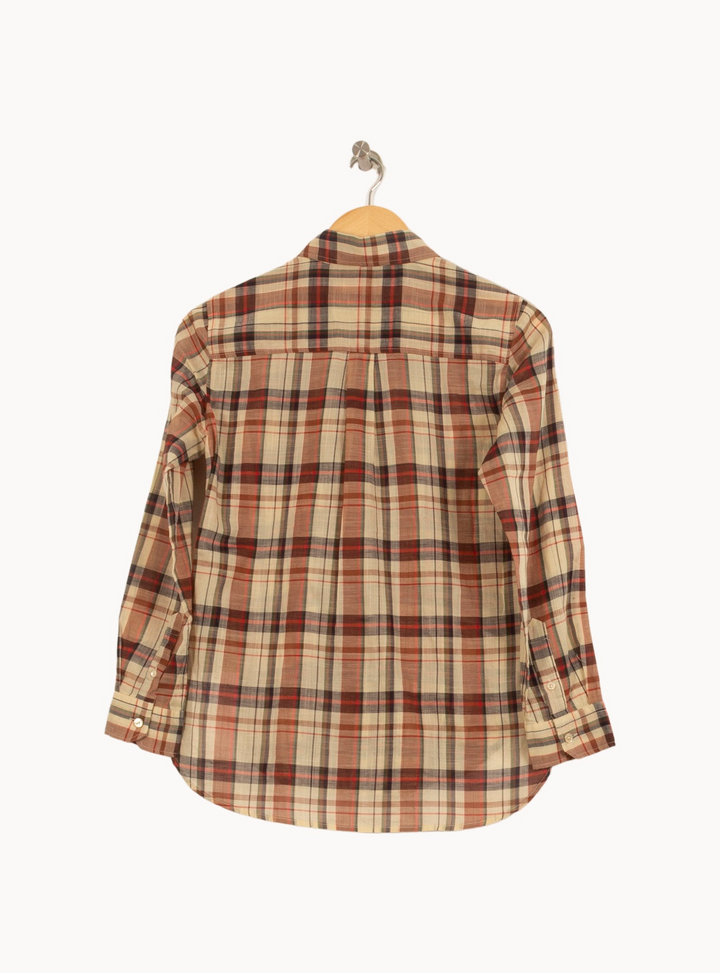 Chemise à Carreaux Beige et Rouge - Taille S/36 de la marque Isabel Marant étoile | PARAD65235 - Vendu par Paradigme - Image 4