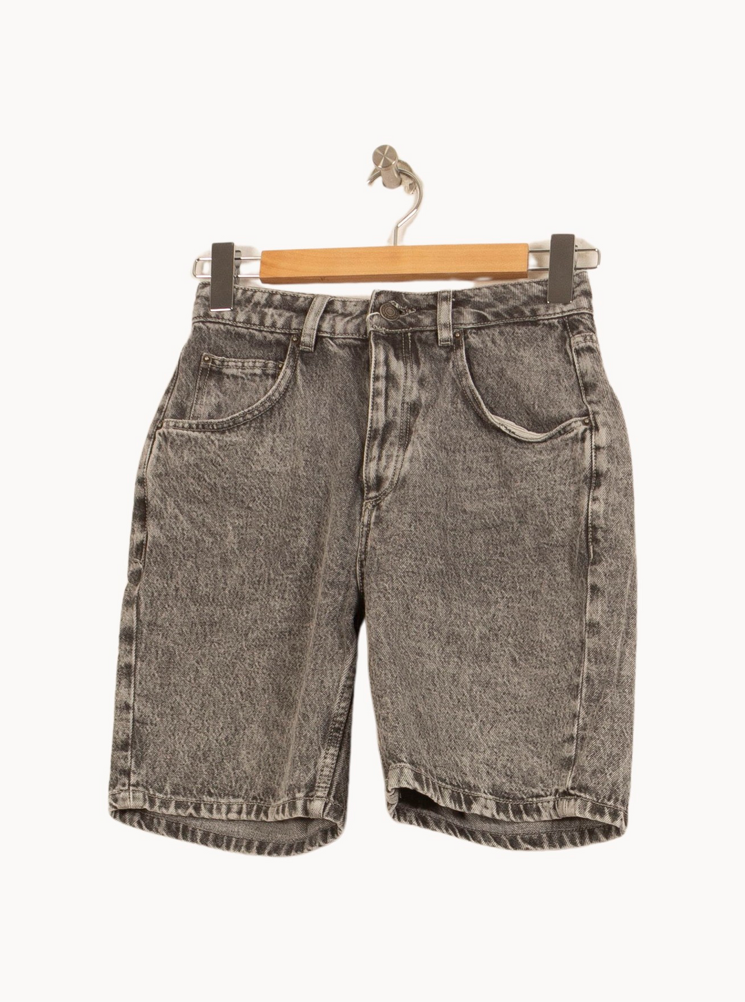 Short en Jean Gris - Taille XS/34 de la marque American Vintage | PARAD63895 - Vendu par Paradigme - Image 2