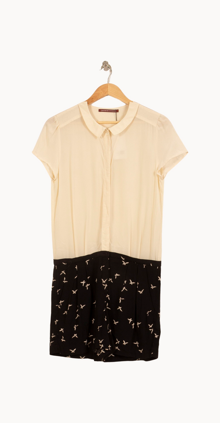Combishort Écru et Noir - Taille M/38 de la marque Comptoir des Cotonniers | PARAD46007 - Vendu par Paradigme - Image 2