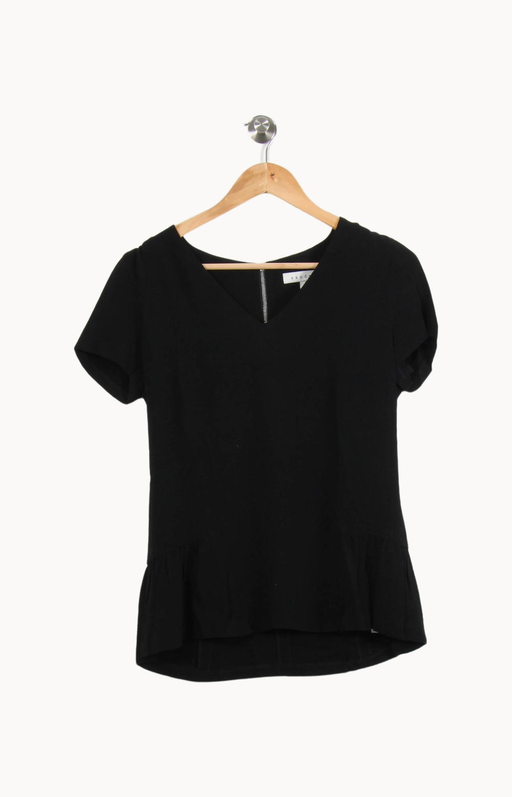 Blouse Noire - Taille S/36 de la marque Sandro | PARAD69362 - Vendu par Paradigme - Image 2