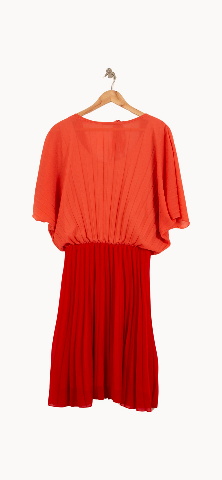 Robe Plissée Rouge et Orange - Taille L/40 de la marque La Fée Maraboutée | PARAD24886 - Vendu par Paradigme - Image 2