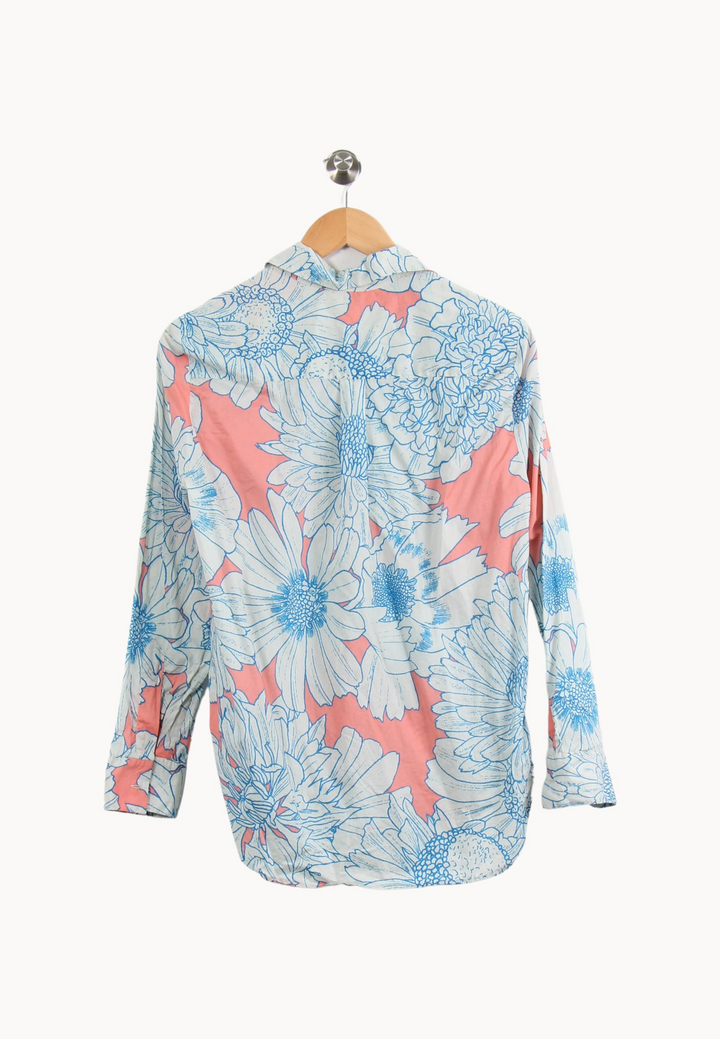 Chemise Fleurie Bleue et Rose - Taille S/36 de la marque Paul & Joe | PARAD65334 - Vendu par Paradigme - Image 4