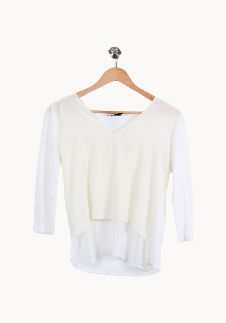 Blouse Blanche - Taille L/40 de la marque Sandro | PARAD65100 - Vendu par Paradigme - Image 2