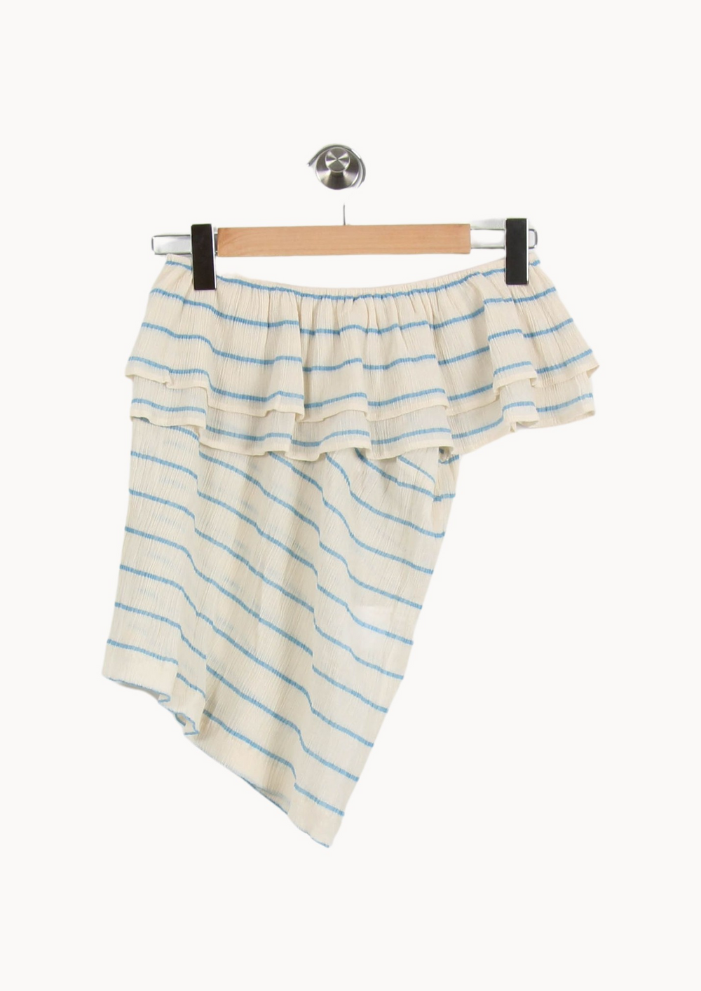 Top à Volant Beige et Bleu - Taille M/38 de la marque Sézane | PARAD67250 - Vendu par Paradigme - Image 2