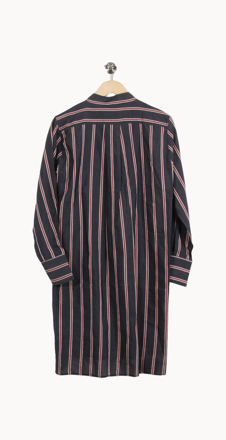 Chemise Longue Bleu Marine et Blanche - Taille S/36 de la marque Isabel Marant étoile | PARAD66910 - Vendu par Paradigme - Image 4