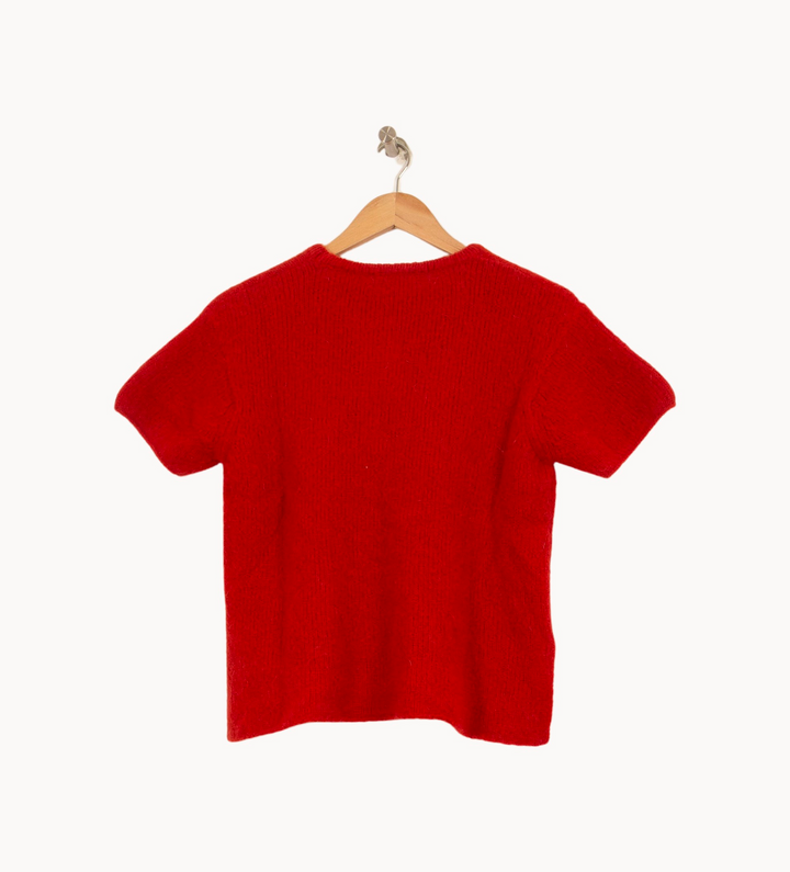 Pull Rouge - Taille S/36 de la marque American Vintage | PARAD63765 - Vendu par Paradigme - Image 4