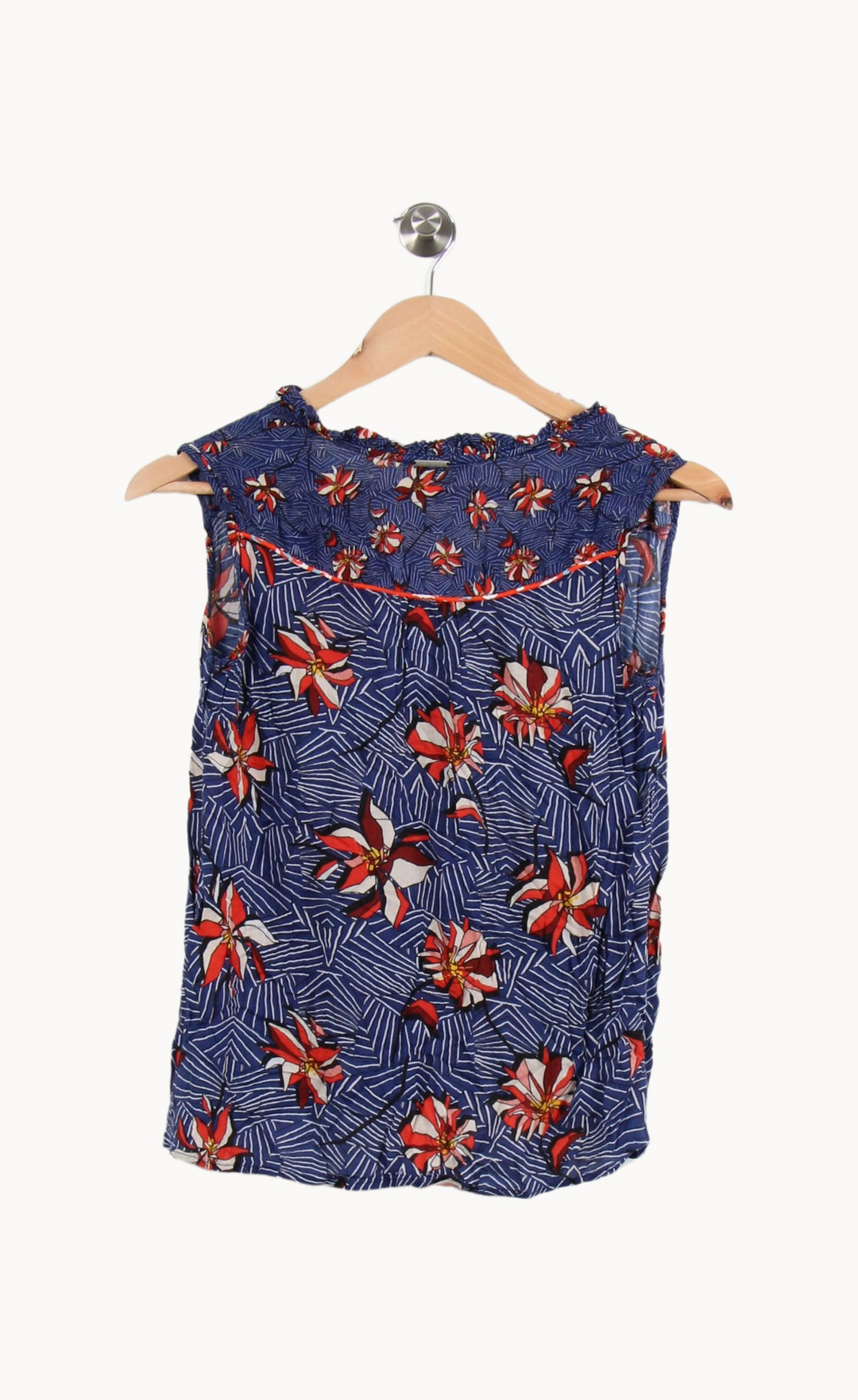 Blouse Bleu et Rouge - Taille XS/34 de la marque One Step | PLY1404 - Vendu par Paradigme - Image 4