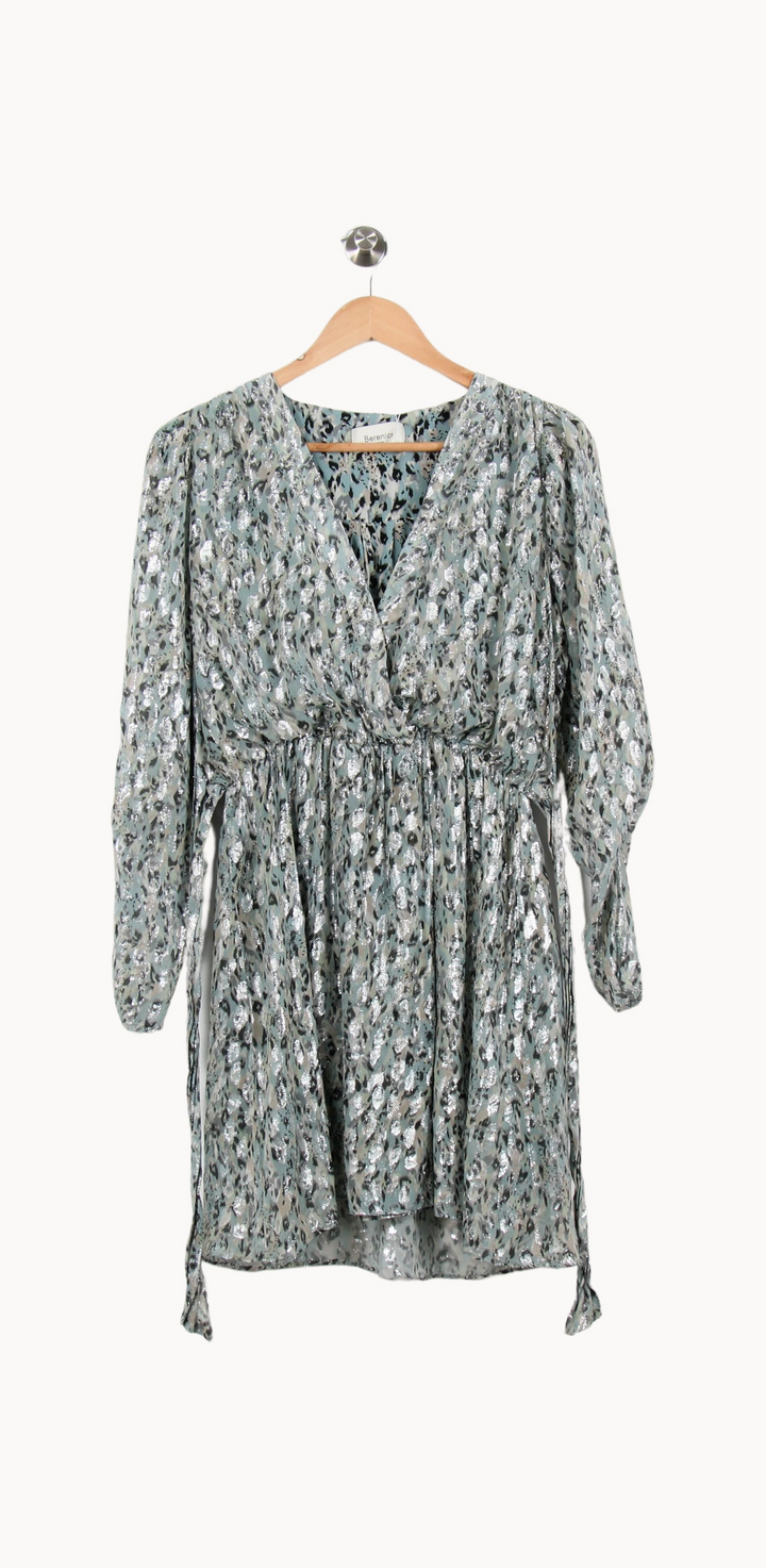 Robe Courte Bleue et Argentée - Taille S/36 de la marque Bérénice | PARAD67007 - Vendu par Paradigme - Image 2