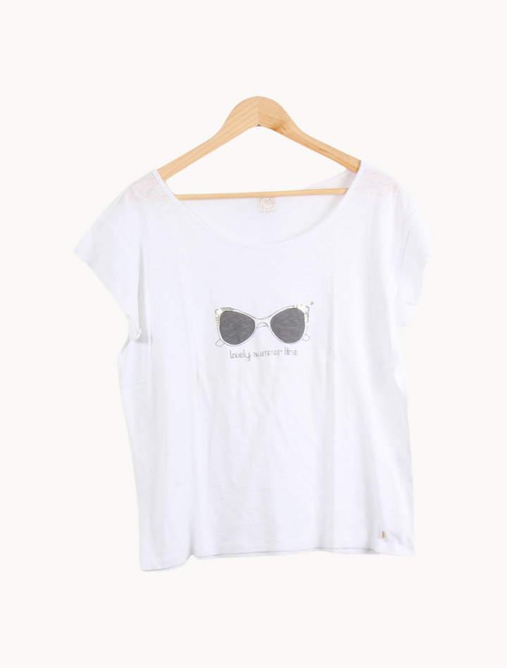 Tee-shirt Blanc - Taille XL/42 de la marque Des petits hauts | PARAD67001 - Vendu par Paradigme - Image 2