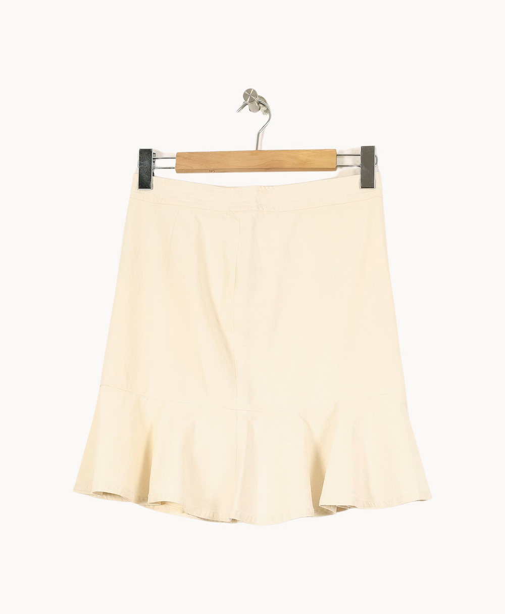 Jupe Volantée Beige - Taille M/38 de la marque Vanessa Bruno | PARAD54742 - Vendu par Paradigme - Image 2