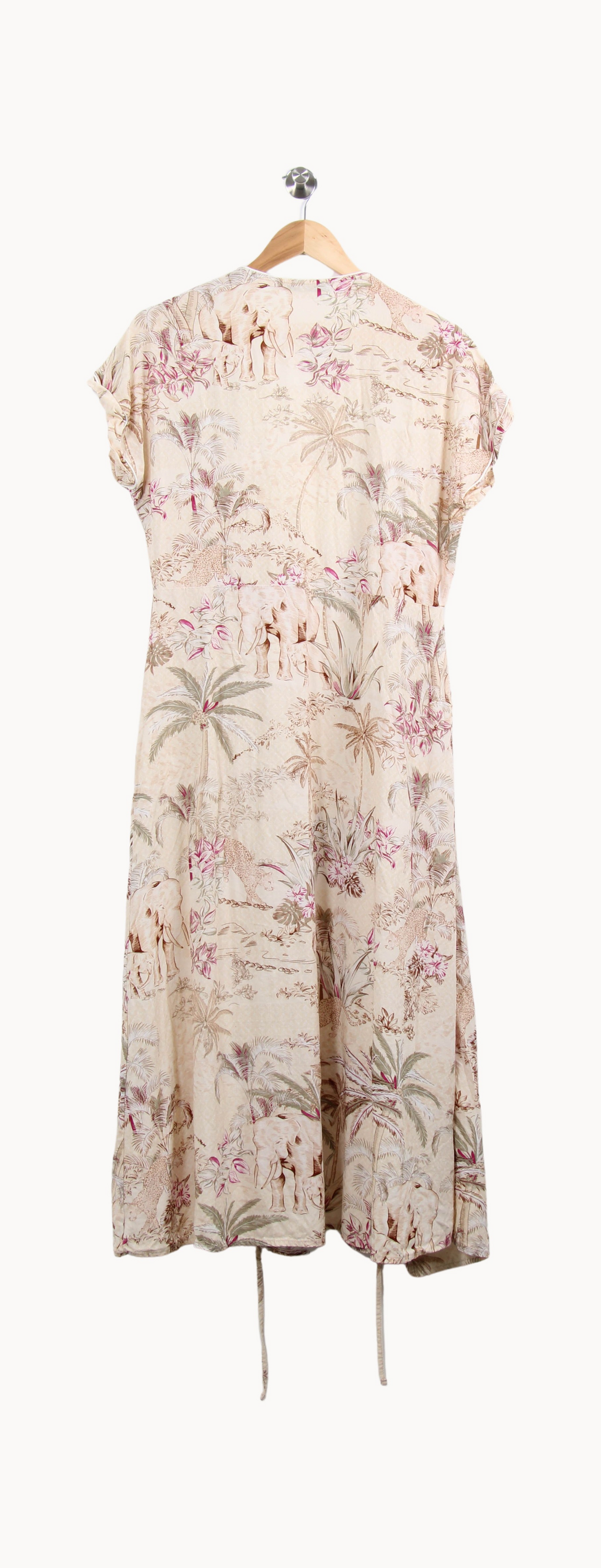 Robe Longue Beige et Rose - Taille L/40 de la marque La Fée Maraboutée | PARAD62724 - Vendu par Paradigme - Image 4