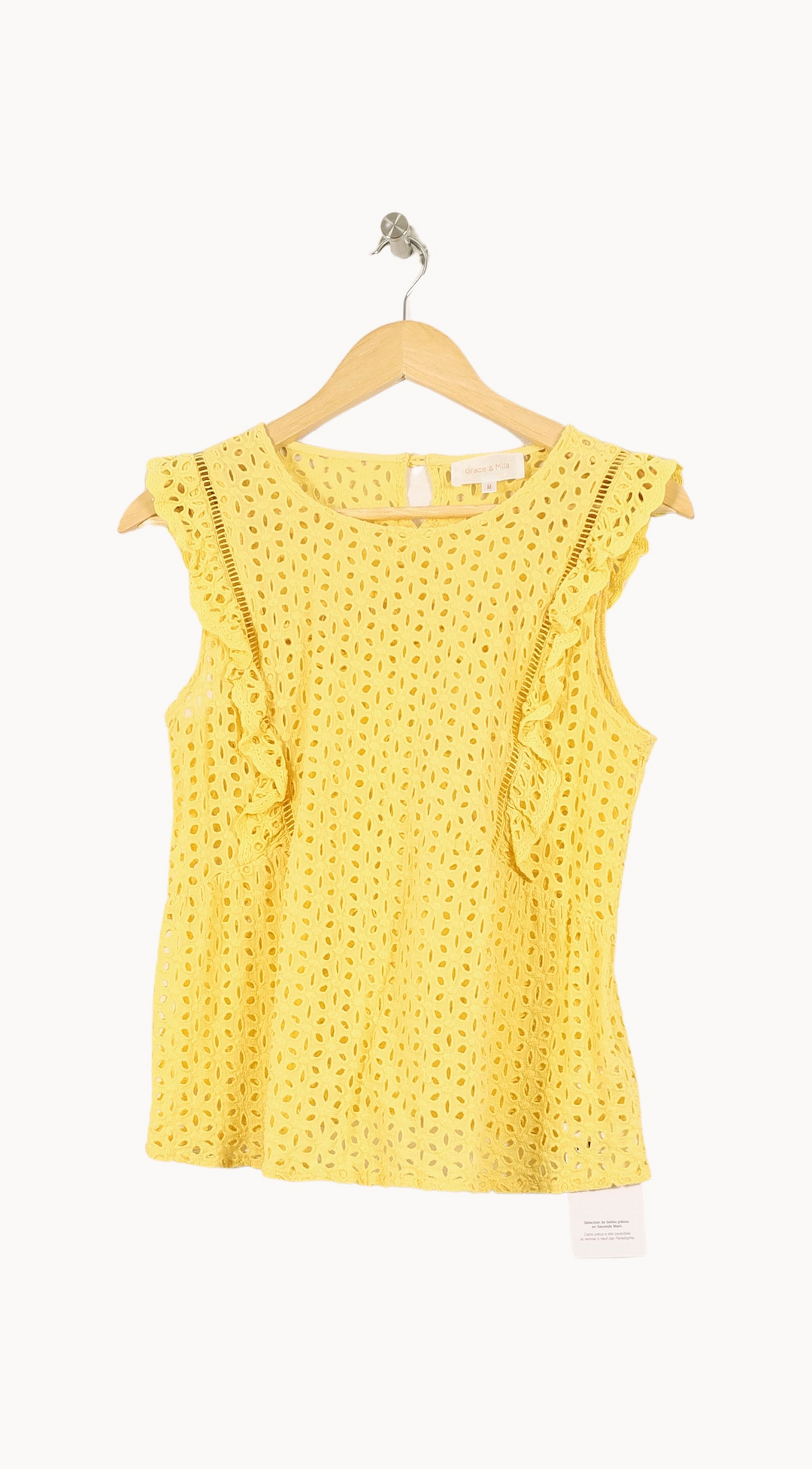 Blouse Sans Manches Jaune - Taille M/38 de la marque Grace & Mila | PARAD66655 - Vendu par Paradigme - Image 2