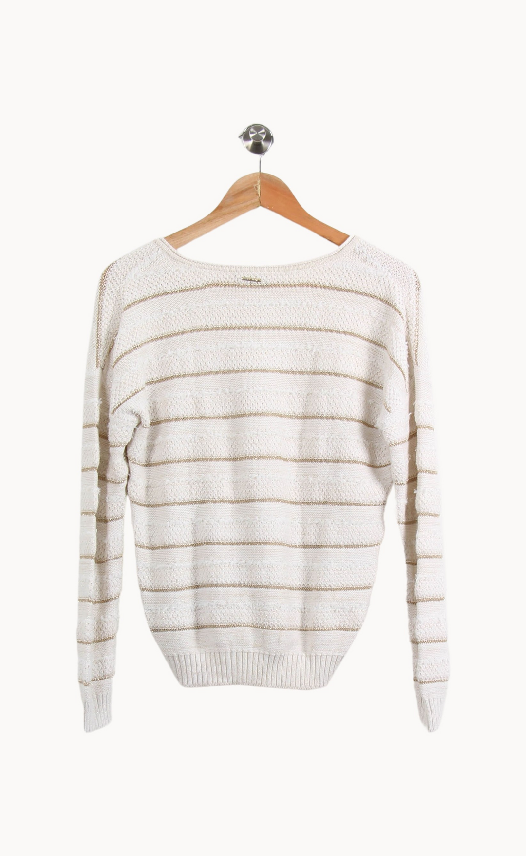 Pull Blanc et Beige - Taille XS/34 de la marque One Step | PARAD64938 - Vendu par Paradigme - Image 4
