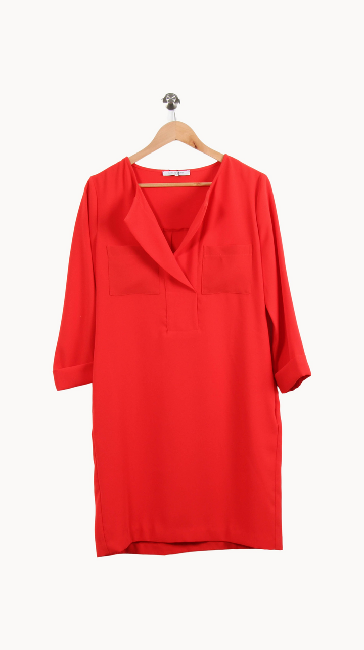 Robe Droite Rouge - Taille M/38 de la marque Gerard Darel | PARAD55721 - Vendu par Paradigme - Image 2