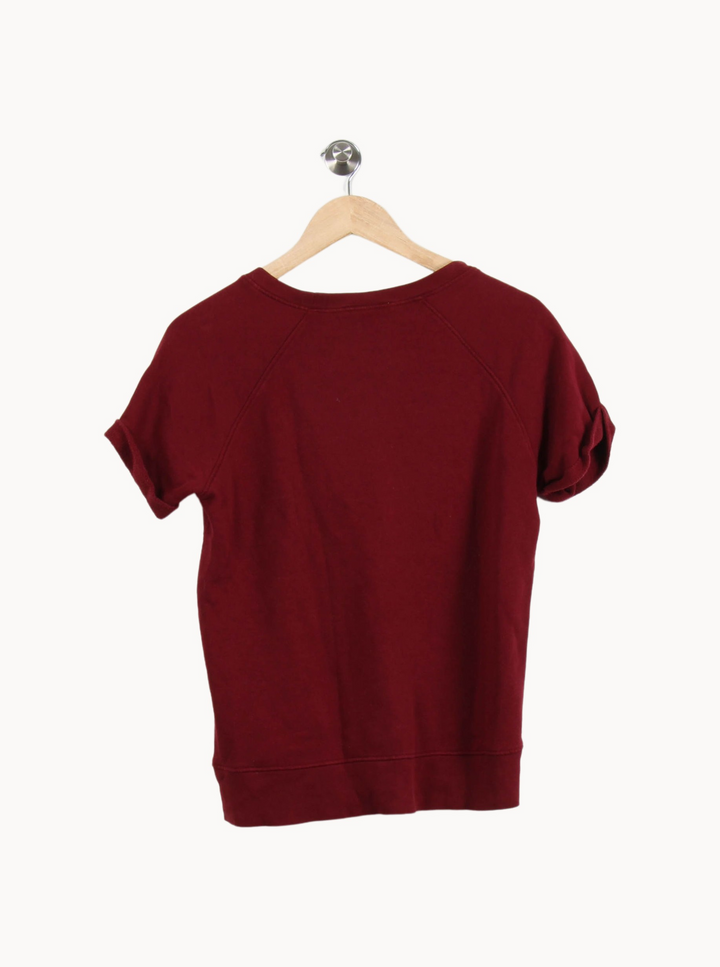 Sweat Manches Courtes Bordeaux et Léopard - Taille S/36 de la marque Sandro | PARAD69508 - Vendu par Paradigme - Image 4