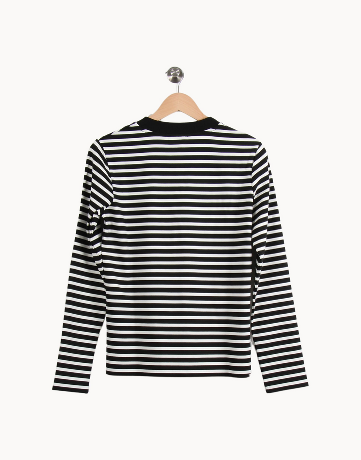 Marinière Noire et Blanche - Taille L/40 de la marque Claudie Pierlot | PARAD66611 - Vendu par Paradigme - Image 4