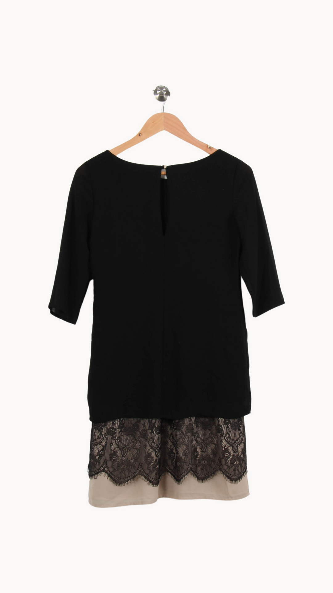 Robe Noire et Beige - Taille S/36 de la marque La Fée Maraboutée | PARAD69145 - Vendu par Paradigme - Image 4