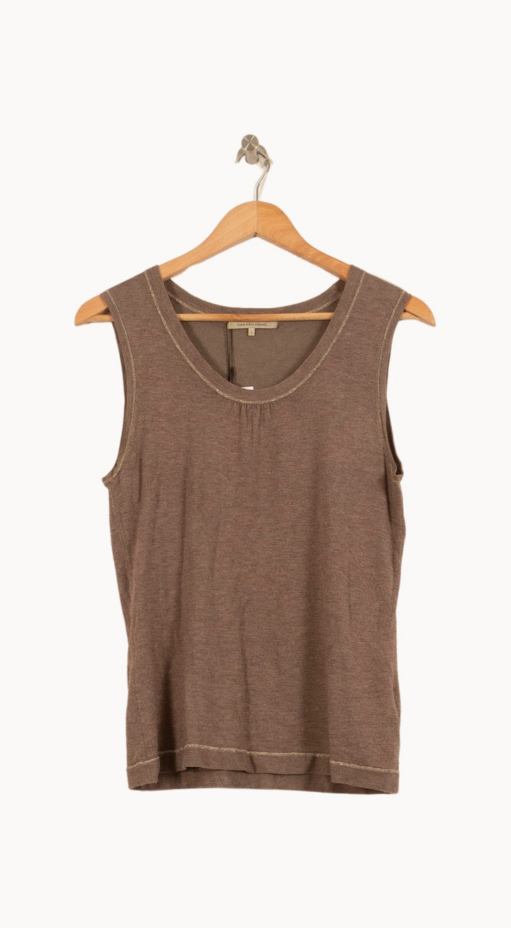 Débardeur Marron - Taille S/36 de la marque Gerard Darel | PARAD44693 - Vendu par Paradigme - Image 2