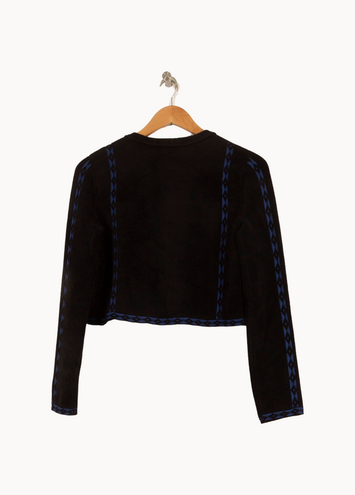 Veste Courte Noire et Bleue - Taille M/38 de la marque Maje | PARAD39553 - Vendu par Paradigme - Image 4